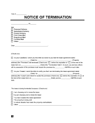 Landlord Termination Letter To Tenant Sample gambar png