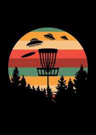 funny disc golf ufo gift poster by