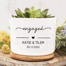 wedding gift personalized planter pot