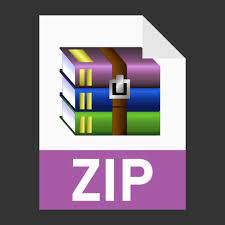 modern flat design of zip archive file
