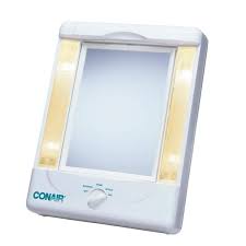 conair lighted pedestal makeup mirror