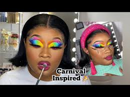 carnival inspired cut crease makeup