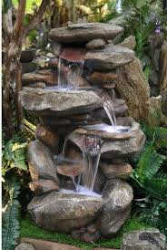 Alpine Fiberglass Rock Fountain With