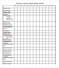 Weekly Checklist Template 9 Free Word Pdf Documents Download
