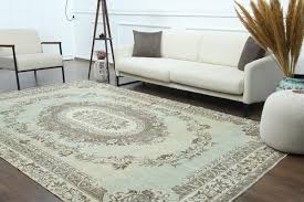 antique rug oushak handmade wool rug