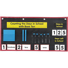 Really Good Stuff Counting The Days With Base Ten Pocket Chart Includes Base Ten Blocks Place Value Cards And Number Cards