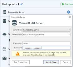 backup remote sql server database