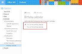 remove the holiday or birthday calendar