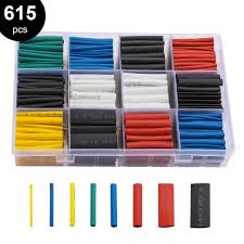 Innhom 615pcs Heat Shrink Tubing Heat Shrink Tube Wire Shrink Wrap Ul Approved Ratio 2 1 Electrical Cable Wire Kit Set Long Lasting Insulation