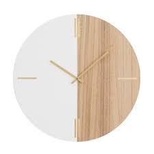 Brown Wood Contemporary Wall Clock
