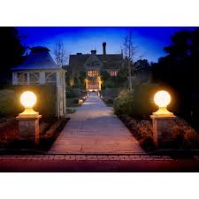 Mock Stone Finial Light For Garden Gate