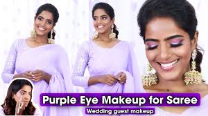 purple eye makeup wedding guest