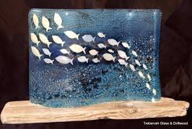 Trebarvah Glass Driftwood Art Fused
