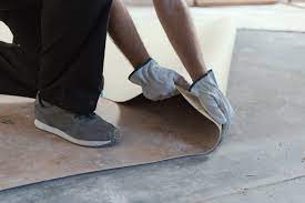 remove glue residue on a linoleum floor