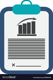 Clipboard With Graph Chart Icon