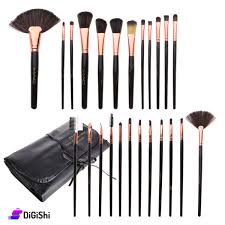 makeup brush 24 piece with leather bag