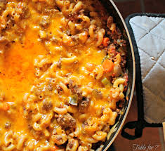 one skillet cheesy beef and macaroni