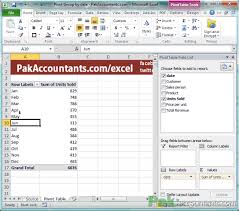 excel pivot tables grouping data by
