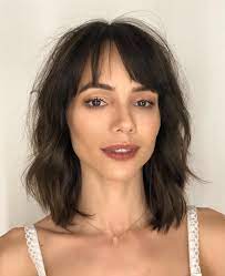 Textured lob with bangs with short hair looks. 50 Head Turning Hairstyles For Thin Hair To Flaunt In 2021