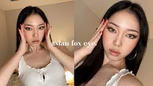i m shook fox eyes makeup on an asian