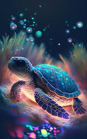premium ai image turtle in the sea by