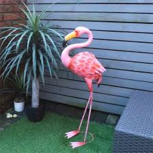 Metal Flamingo Garden Ornament 89cm