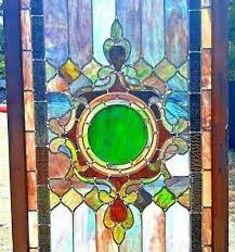 Antique Red Stained Glass Window