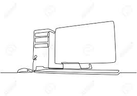 It is manufactured in various inches. Computer Continuous Line Drawing Cpu And Monitor Minimalist Technology Concept Vector Illustration Electronic Object On White Background Royalty Free Cliparts Vectors And Stock Illustration Image 137264919