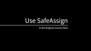safeassign in your course blackboard help 