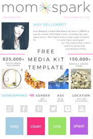 Blogging 101 How To Create A Media Kit One Sheet Mom Spark