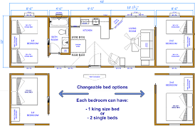 12x32 Cabin Floor Plans Two Bedrooms
