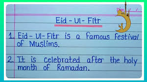 10 lines essay on eid ul fitr essay on