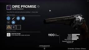 What is the God roll for dire promise?