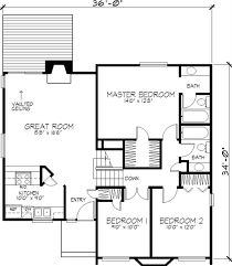 Contemporary Floor Plan 2 Bedrms 2 5