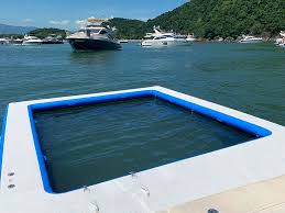 inflatable pool and dock for boats and