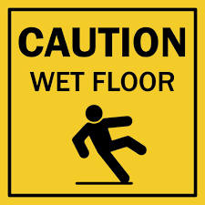 caution wet floor warning