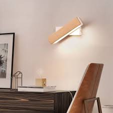 Modern Nordic Solid Wood Led Rotated
