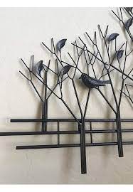 Decors Trees Birds Metal Wall Art