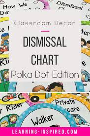 Dismissal Chart Polka Dot Brights Editable