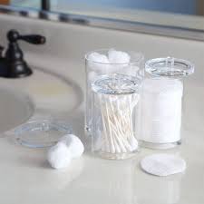 clear acrylic cotton swab holder