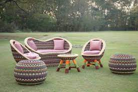 bohemian rattan wedding patio furniture