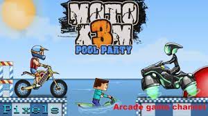 moto x3m pool party full gameplay