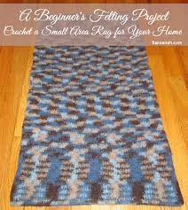 how to make a crochet felted wool rug