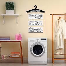 Laundry Room Decor 4 Pieces Wooden