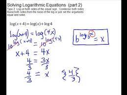 Logarithmic Equations Part 2