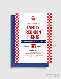Free Family Reunion Picnic Invitation Template Download 518