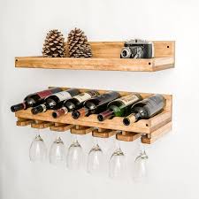 wall mounted wine bottle holder shelf