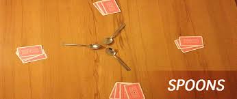 Players pass one card from their hand to the left. Spoons Drinking Game Rules