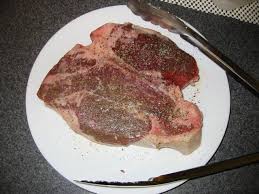 grilled porterhouse or t bone steak