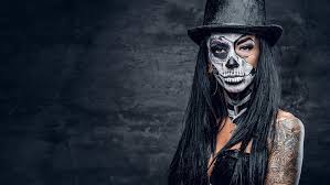 sugar skull halloween makeup mexican